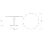 Tulipanbord Eero Saarinen H 73 Rund i Absolut Sort Made in Italy - Scarlet Viadurini