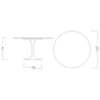 Tulip Table Eero Saarinen H 73 Round i absolut sort fremstillet i Italien - Scarlet Viadurini