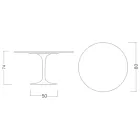 Tulip Table Eero Saarinen H 73 Round i absolut sort fremstillet i Italien - Scarlet Viadurini