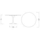 Tulip Table Eero Saarinen H 73 Round i absolut sort fremstillet i Italien - Scarlet Viadurini