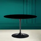 Tulip Table Eero Saarinen H 73 Round i absolut sort fremstillet i Italien - Scarlet Viadurini