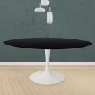 Tulip Table Eero Saarinen H 73 Round i sortbejdset eg fremstillet i Italien - Scarlet Viadurini