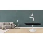 Tulip Table Eero Saarinen H 73 Round i sortbejdset eg fremstillet i Italien - Scarlet Viadurini