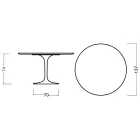 Tulip Table Eero Saarinen H 73 Round i sortbejdset eg fremstillet i Italien - Scarlet Viadurini