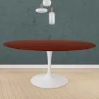 Eero Saarinen Tulip Table H 73 Round i palisanderbejdset eg fremstillet i Italien - Scarlet Viadurini