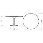 Eero Saarinen Tulip Table H 73 Round i palisanderbejdset eg fremstillet i Italien - Scarlet Viadurini