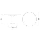 Tulipanbord Eero Saarinen H 73 Rundt i Statuario Altissimo Made in Italy - Scarlet Viadurini