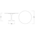 Tulipanbord Eero Saarinen H 73 Rundt i Statuario Altissimo Made in Italy - Scarlet Viadurini