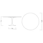 Eero Saarinen Tulip Table H 74 med hvid flydende laminatplade fremstillet i Italien - Scarlet Viadurini