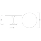 Eero Saarinen Tulip Table H 74 med sort flydende laminatplade fremstillet i Italien - Scarlet Viadurini