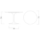 Eero Saarinen Tulip Table H 74 med sort flydende laminatplade fremstillet i Italien - Scarlet Viadurini