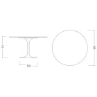 Eero Saarinen Tulip Table H 74 med sort Marquinia-marmorplade fremstillet i Italien - Scarlet Viadurini