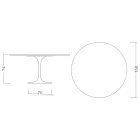 Eero Saarinen Tulip Table H 74 med sort flydende laminat MDF-plade - Scarlet Viadurini