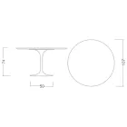 Eero Saarinen Tulip Table H 74 med rund plade i Emperador Dark Marble - Scarlet Viadurini