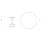 Tulipanbord Eero Saarinen H 74 i Arabescato-marmor fremstillet i Italien - Scarlet Viadurini