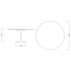 Eero Saarinen Tulip Table H 74 i mørk Emperador-marmor fremstillet i Italien - Scarlet Viadurini