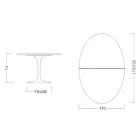 Eero Saarinen Tulip Table H 74 Oval Extendable i sort flydende laminat - Scarlet Viadurini