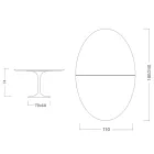 Eero Saarinen Tulip Table H 74 Oval Extendable i sort flydende laminat - Scarlet Viadurini