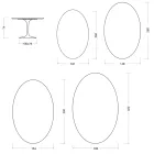 Eero Saarinen Tulip-bord H 74 ovalt i flydende laminat, fremstillet i Italien - skarlagenrød Viadurini
