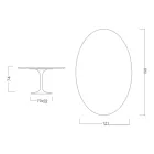 Tulip Table Eero Saarinen H 74 Oval i sort flydende laminat fremstillet i Italien - Scarlet Viadurini
