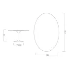 Tulip Table Eero Saarinen H 74 Oval i sort flydende laminat fremstillet i Italien - Scarlet Viadurini