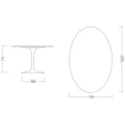 Tulip Table Eero Saarinen H 74 Oval i sort flydende laminat fremstillet i Italien - Scarlet Viadurini