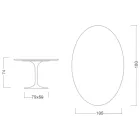Eero Saarinen Tulip Table H 74 Oval i mørk Emperador-marmor fremstillet i Italien - Scarlet Viadurini