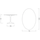Eero Saarinen Tulip Table H 74 Oval i mørk Emperador-marmor fremstillet i Italien - Scarlet Viadurini