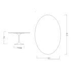 Eero Saarinen Tulip Table H 74 Oval i sort Marquinia-marmor fremstillet i Italien - Scarlet Viadurini