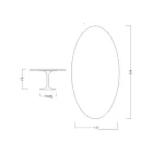 Eero Saarinen H 74 Oval Tulip Table i grøn Alpi-marmor fremstillet i Italien - Scarlet Viadurini