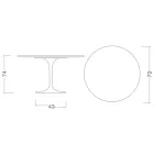 Eero Saarinen H 74 Rundt tulipanbord i hvid flydende laminat fremstillet i Italien - Scarlet Viadurini