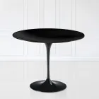 Tulip Table Eero Sarinen H 73 med sort flydende laminatplade fremstillet i Italien - Scarlet Viadurini