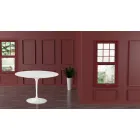 Tulip Table Eero Sarinen H 73 med hvid flydende laminat MDF-plade - Scarlet Viadurini