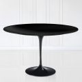 Tulip Eero Saarinen H 73 Ovalt bord i sort flydende laminat lavet i Italien - Scarlet