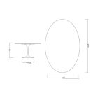 Tulipanbord Eero Sarinen H 73 Oval i sort flydende laminat Made in Italy - Scarlet Viadurini