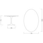 Tulipanbord Eero Sarinen H 73 Oval i sort flydende laminat Made in Italy - Scarlet Viadurini