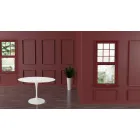 Tulip Table Saarinen H 73 Extendable i hvid flydende laminat fremstillet i Italien - Scarlet Viadurini