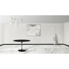Tulip Table Saarinen H 73 Extendable i sort flydende laminat fremstillet i Italien - Scarlet Viadurini