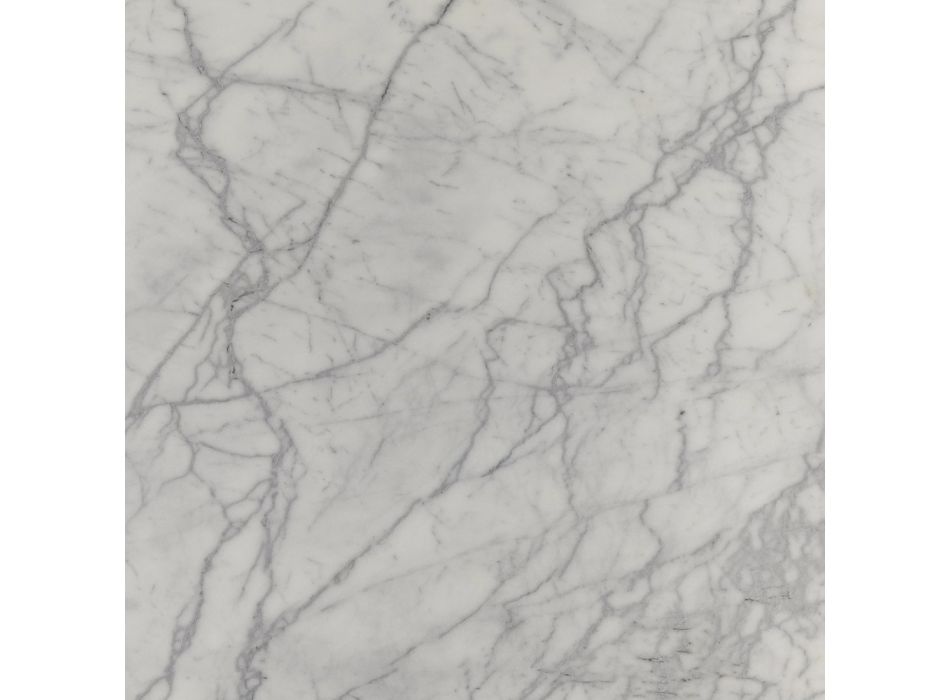 Tulip Saarinen H 73 ovalt bord i Carrara Statuarietto marmor lavet i Italien - Scarlet Viadurini