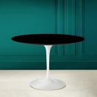 Tulip Saarinen H 73 rundt bord i absolut sort keramik Made in Italy - Scarlet Viadurini