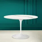 Tulipanbord Saarinen H 73 Round i statuarisk keramik med fuld åre lavet i Italien - Scarlet Viadurini