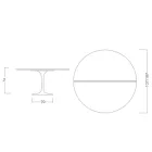 Tulip Table Saarinen H 74 Extendable i hvid flydende laminat fremstillet i Italien - Scarlet Viadurini