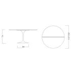 Saarinen Tulip Table H 74 Extendable i sort flydende laminat fremstillet i Italien - Scarlet Viadurini