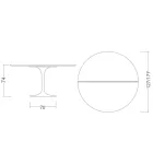 Saarinen Tulip Table H 74 Extendable i sort flydende laminat fremstillet i Italien - Scarlet Viadurini