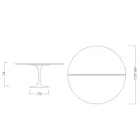 Saarinen Tulip Table H 74 Extendable i sort flydende laminat fremstillet i Italien - Scarlet Viadurini