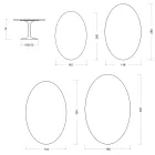 Saarinen Tulipanbord H 74 cm i Matt Florim Statuario Ceramica - Scarlet Viadurini