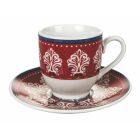 Kaffekopper og underkop i Assorteret Farvet Porcelæn 12 Stk - Persien Viadurini