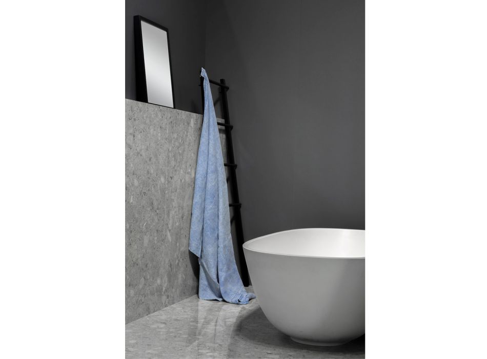 Lyseblåt, kraftigt linned, badehåndklæde, italiensk luksusdesign - Jojoba
