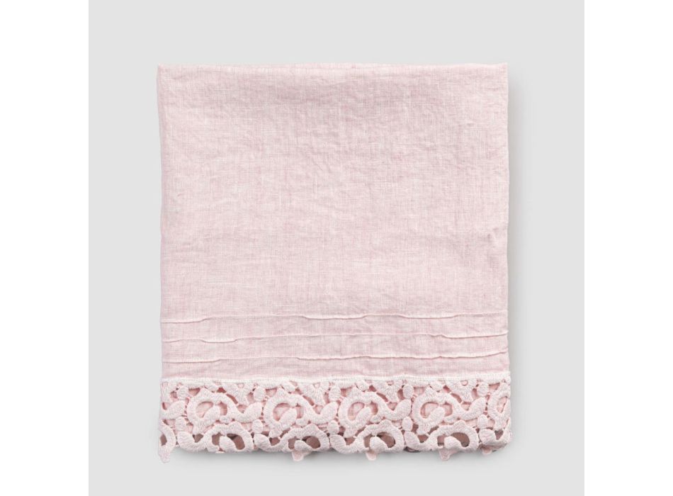 Badehåndklæde med kraftigt linned med Poema-blonde, italiensk kvalitet, 2 farver - Slot Viadurini