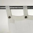 Hvidt lys hørgardin med italienske luksusdesignknapper - Geogeo Viadurini